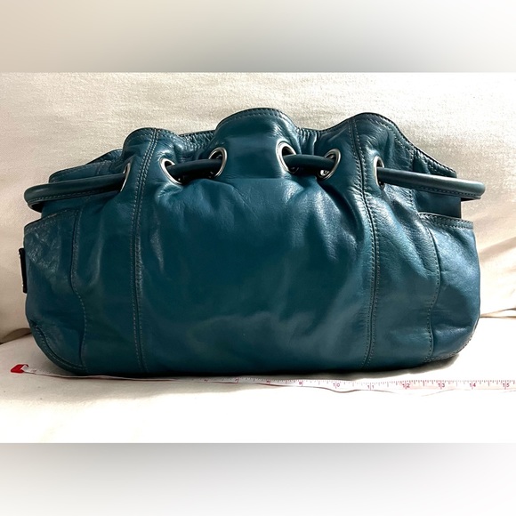 Blue Green Leather Shoulder Bag Handbag by Tignanello - Picture 9 of 16